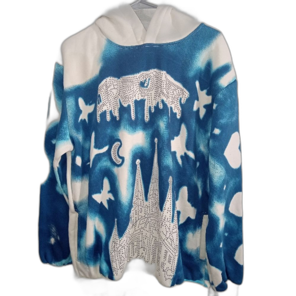 Four Cactus Shirt Large Hoodie  Streetwear Casual Outdoor Skater Air Brush Top